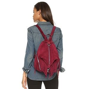 REBECCA MINKOFF suede fringe Julian backpack